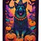 Edge Collections - 28" x 40" - Multicolor - Belgian Sheepdog Halloween House Flag Decorative Sleeve Pole - 1 Piece
